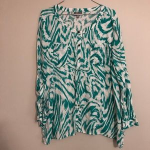 JM Collection size 14 Linen blouse